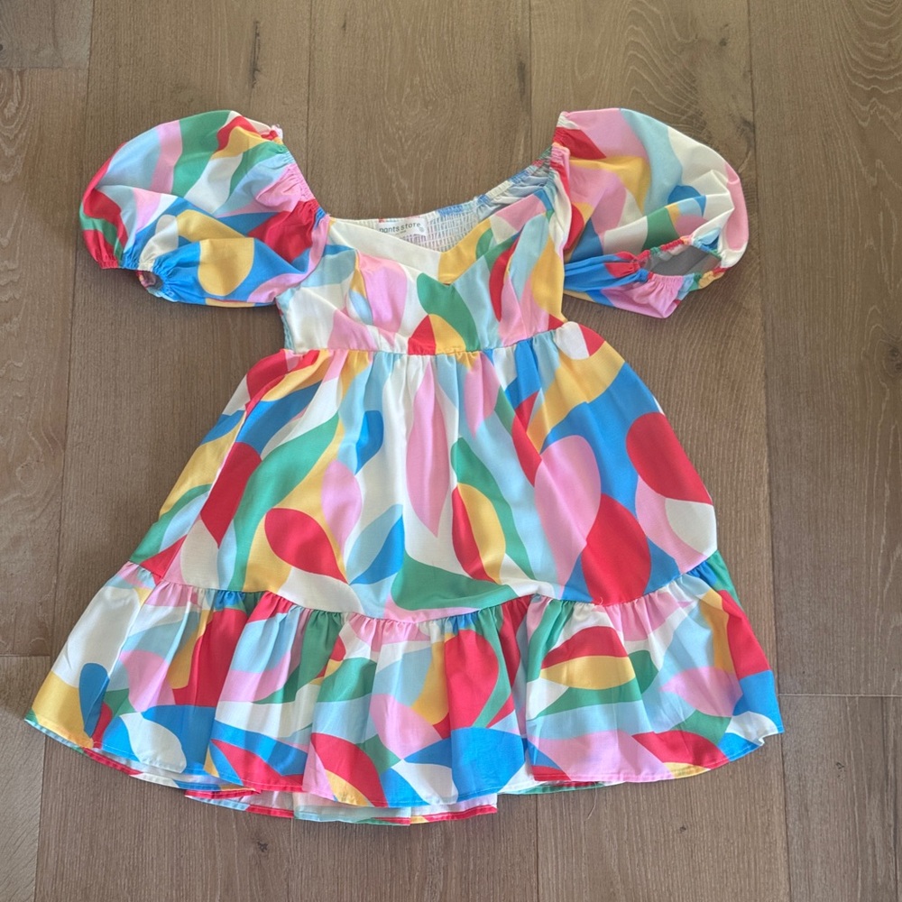 Pants Store Colorful Puff Sleeve Dress
